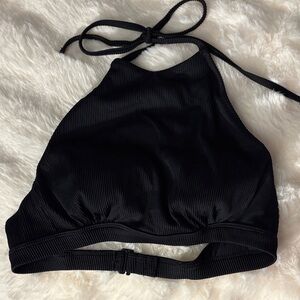 Old Navy Large Black Ribbed Halter Swim Top